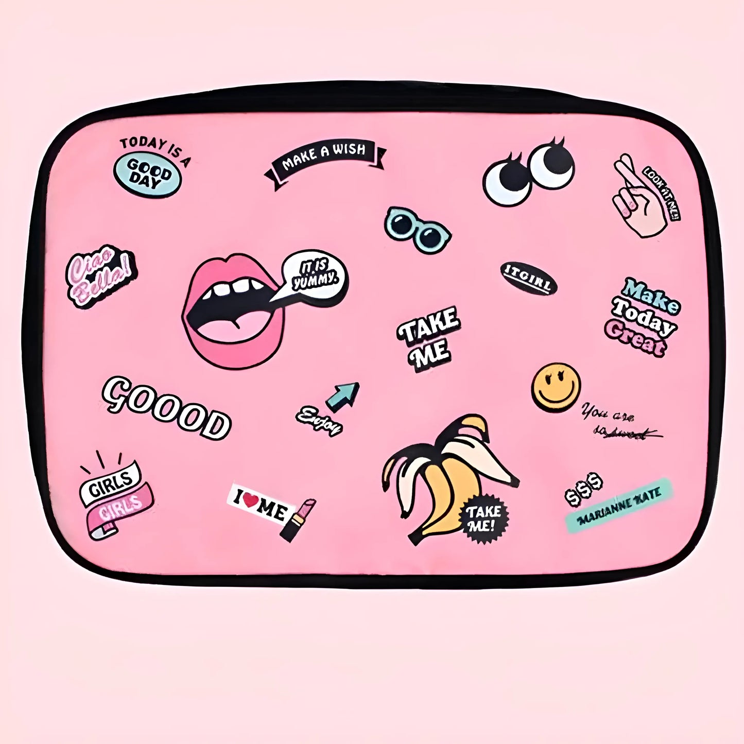 Pink Large Travel Cosmetic Bag