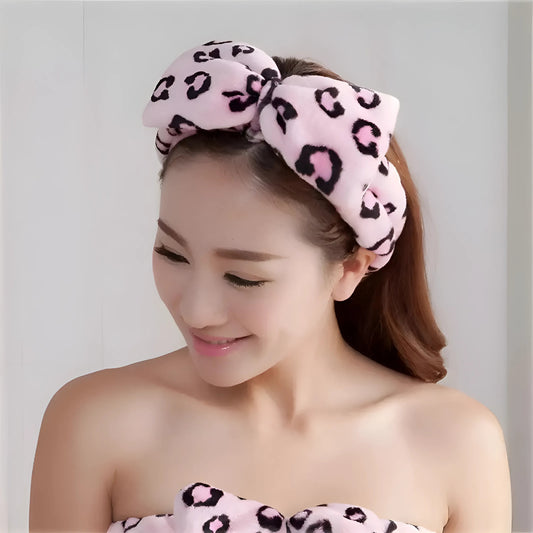 Pink Leopard Print Hairband