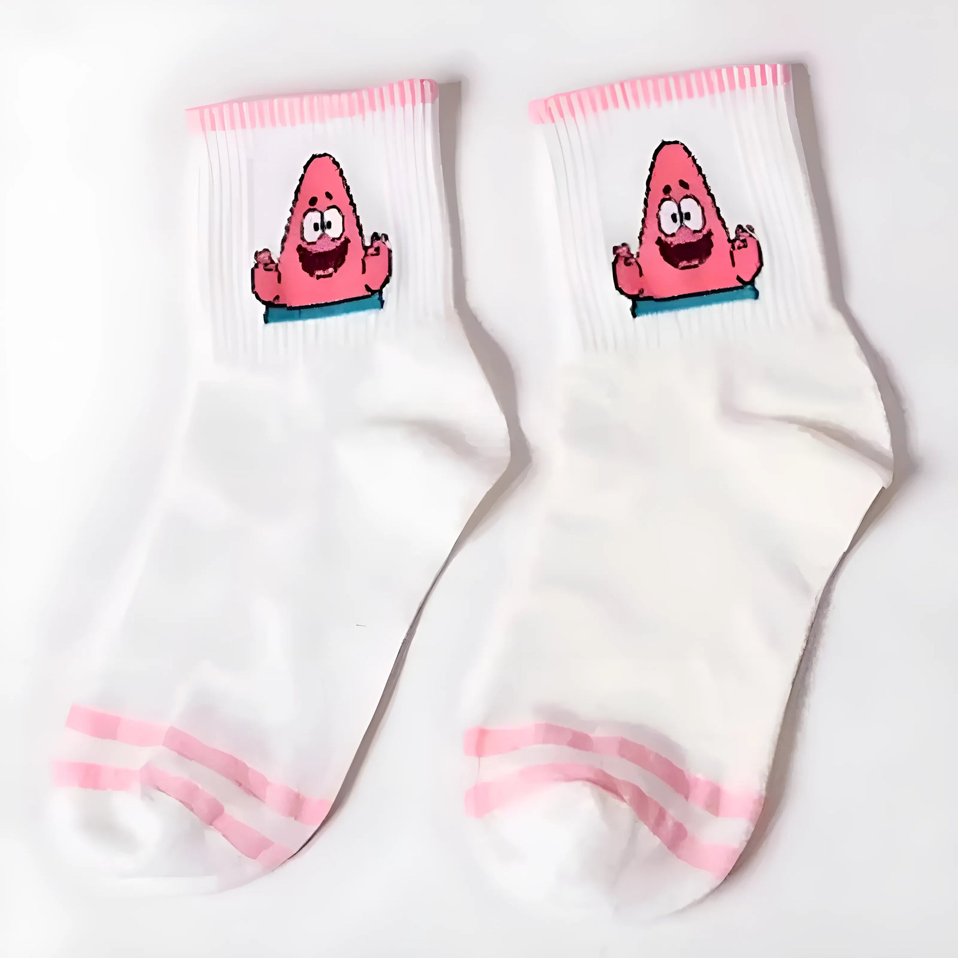 Pink Long Cartoon Character Socks