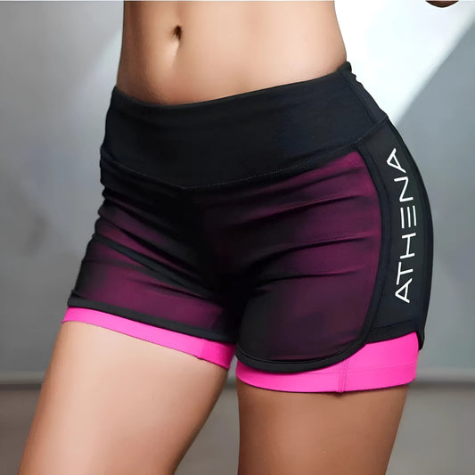 Pink Mesh Sports Shorts