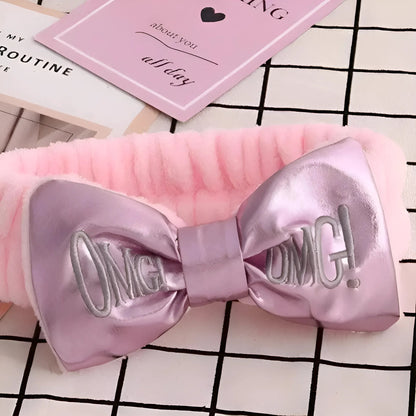 Pink Satin Bow Hairband