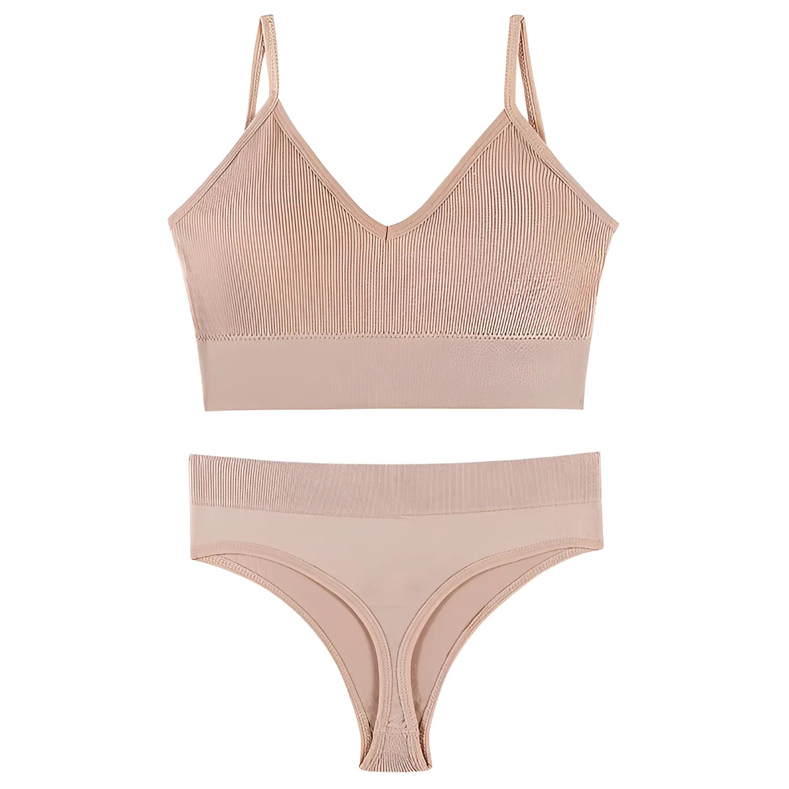 Pink Seamless Lingerie Set