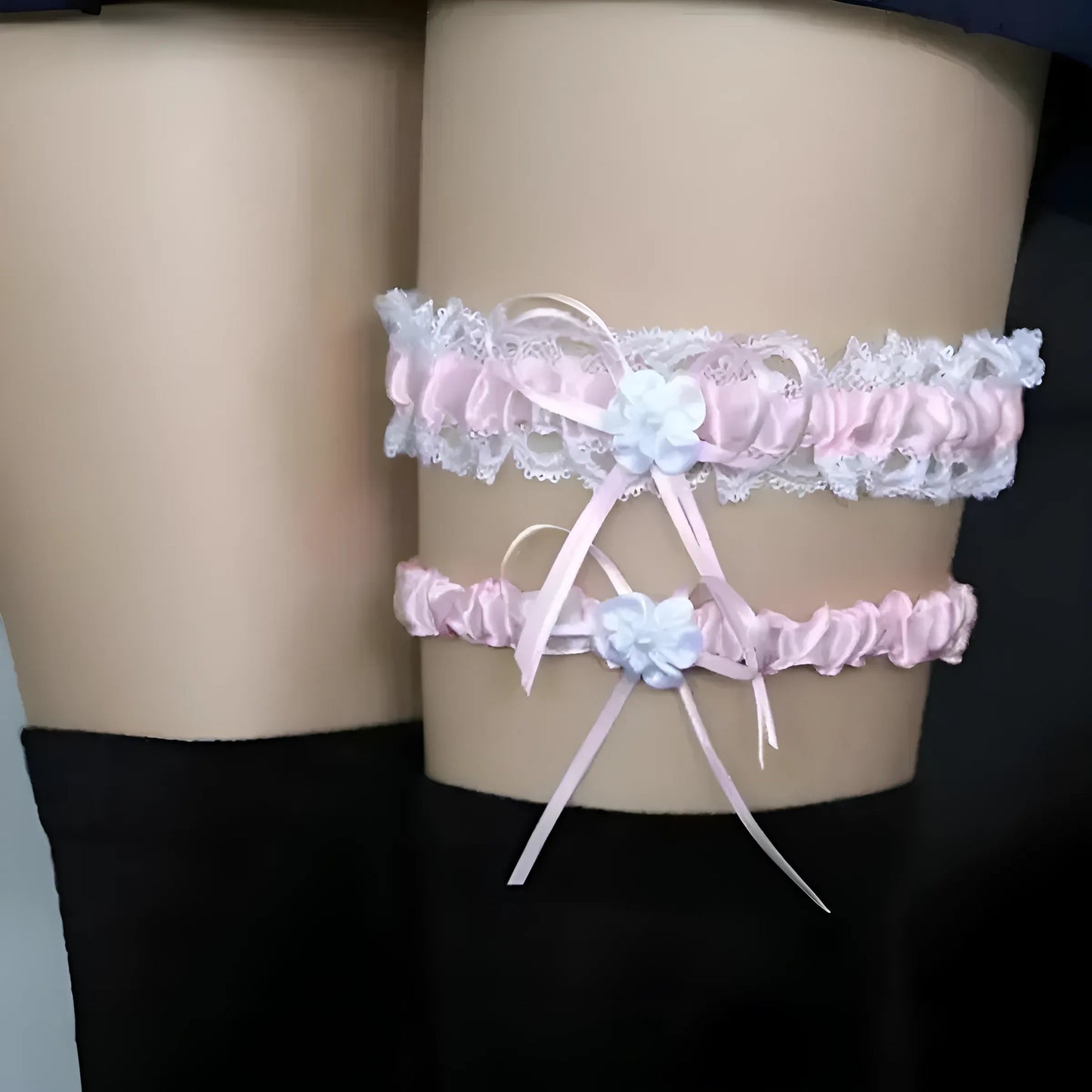 Pink Set of Two Garters