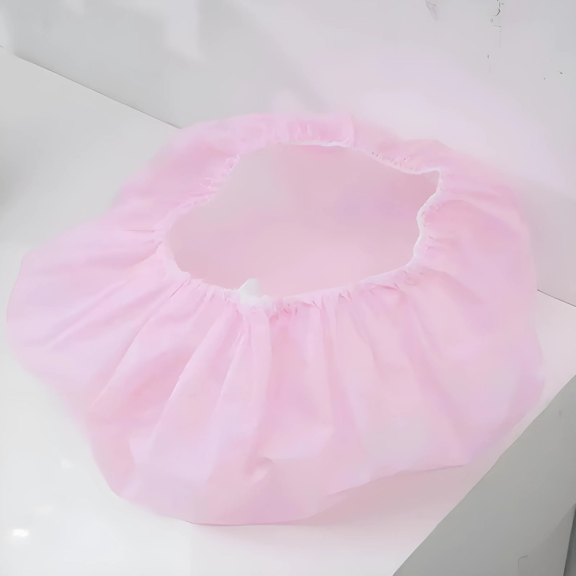 Pink Shower Cap with Elastic Band