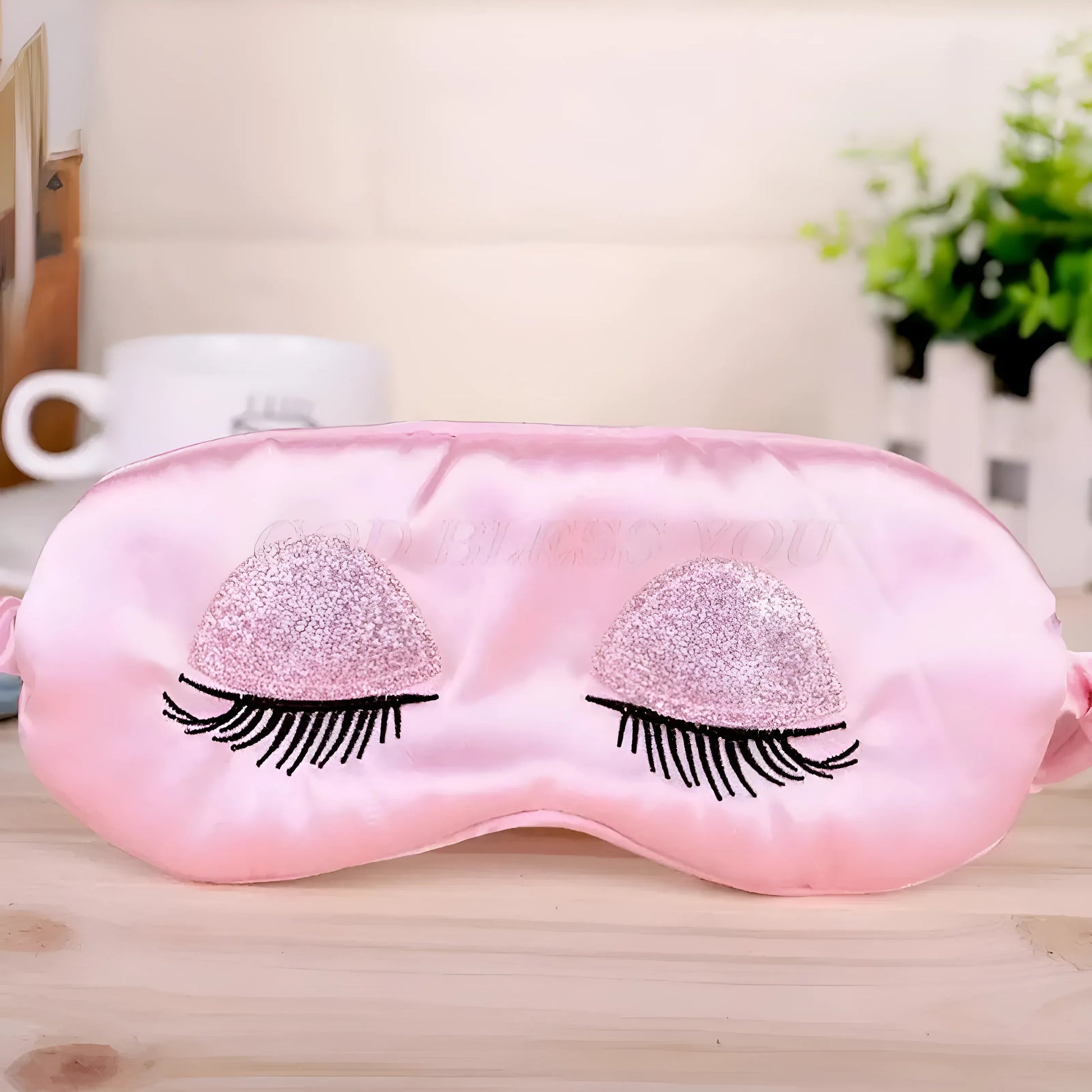 Pink Silk Eye Mask