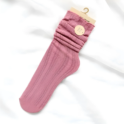 Pink Women's Openwork Socks