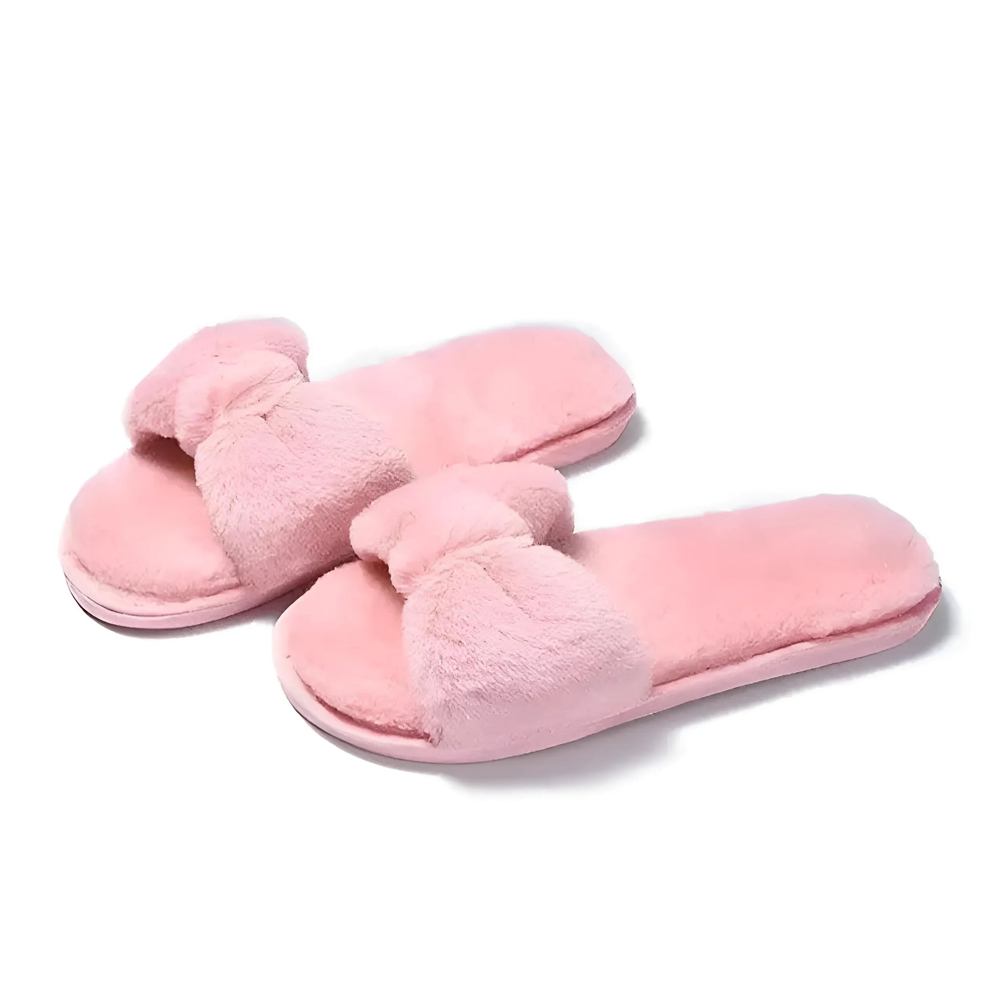 Pink Women's Slippers with Bow