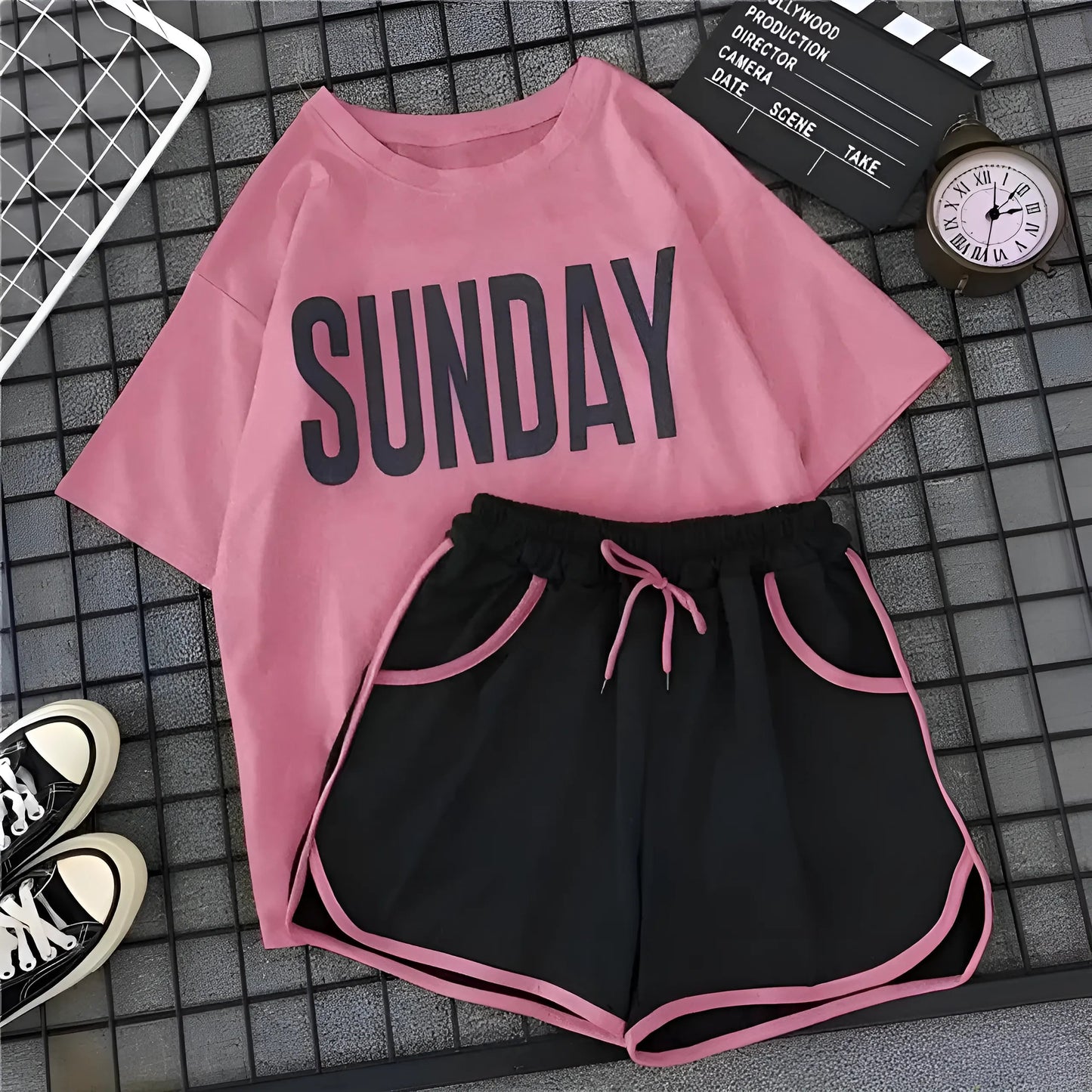 Pink Women's "SUNDAY" Pyjamas