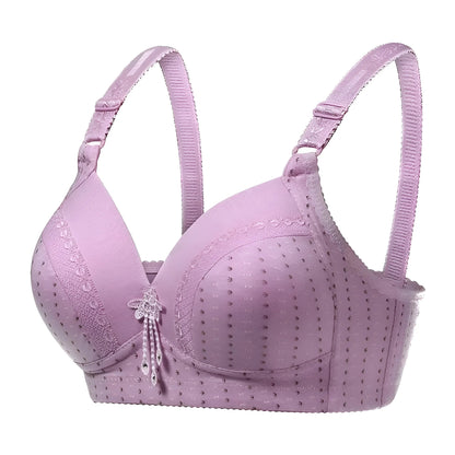 Purple Breathable Push-Up Bra