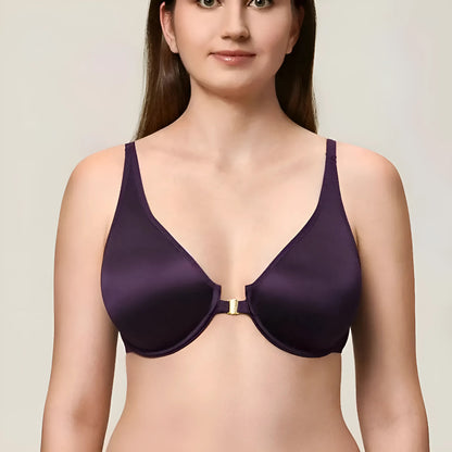 Purple Front Fastening Bra in Larger Sizes