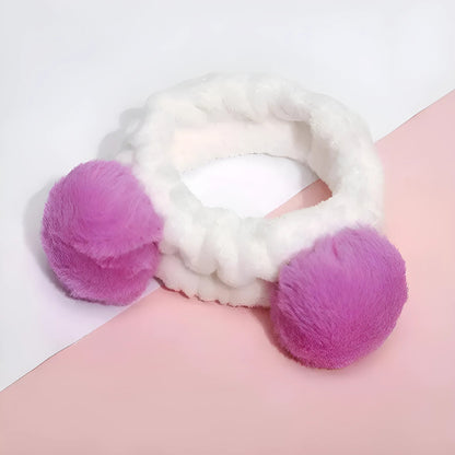 Purple Pom Pom Hairband