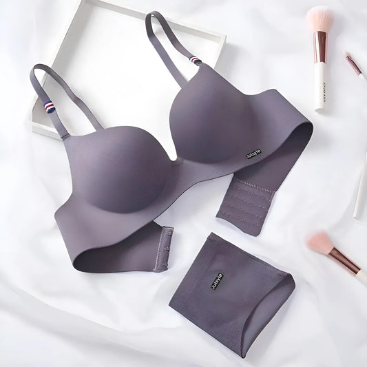 Purple Seamless Bra Lingerie Set