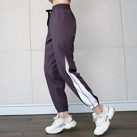 Purple Sporty Tracksuit with Side Panels