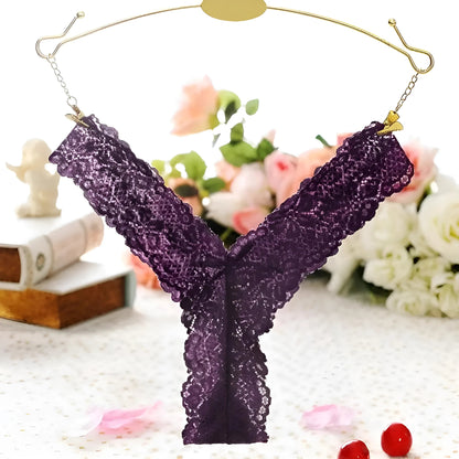 Purple Universal Lace Thongs