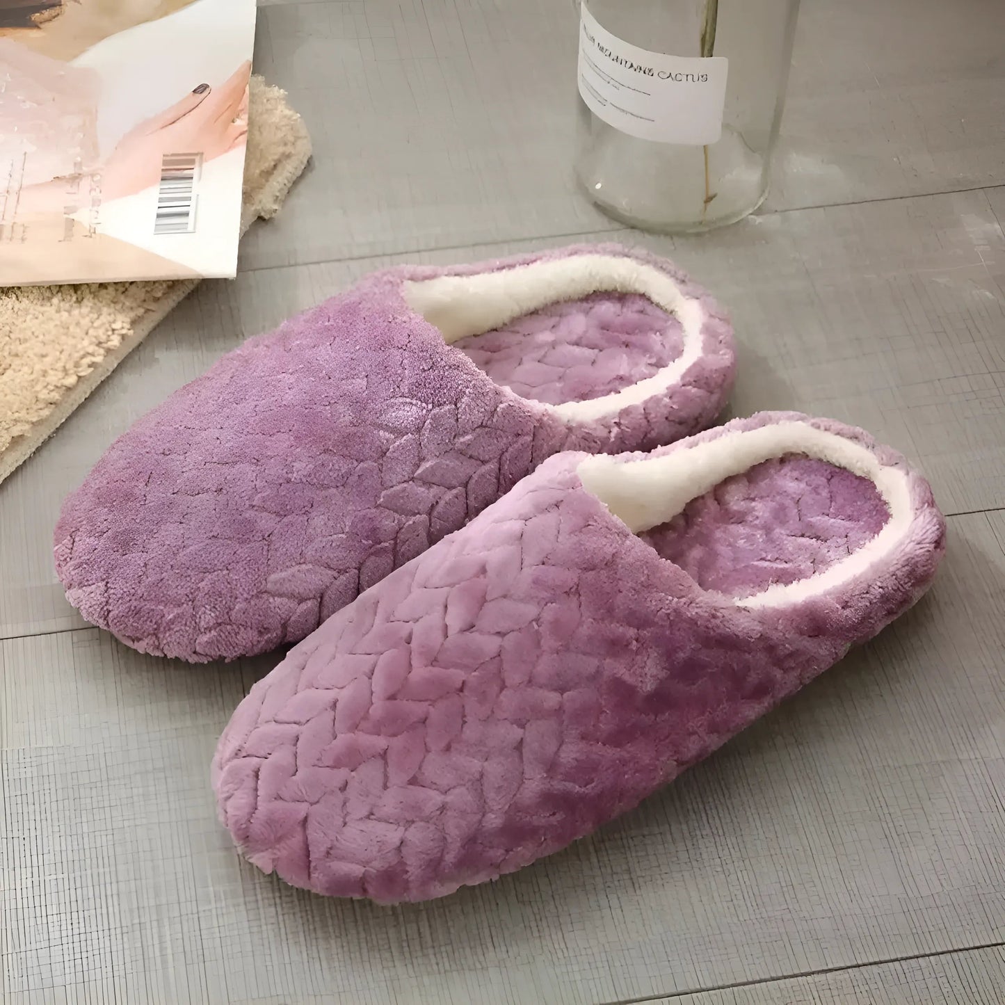 Purple Woven Women's Slippers