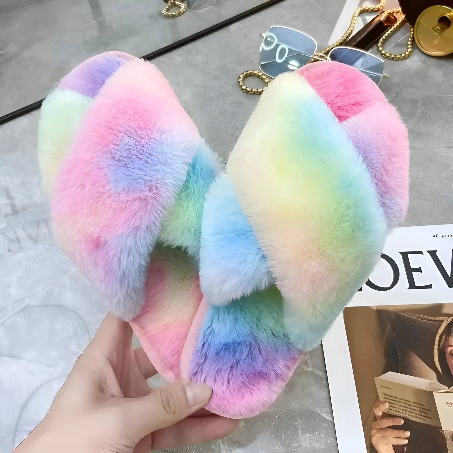 Rainbow Rainbow Slippers for Women