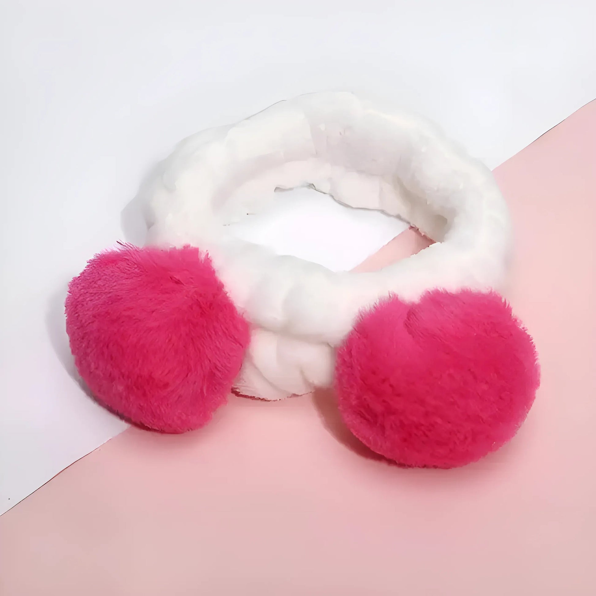 Raspberry Pom Pom Hairband