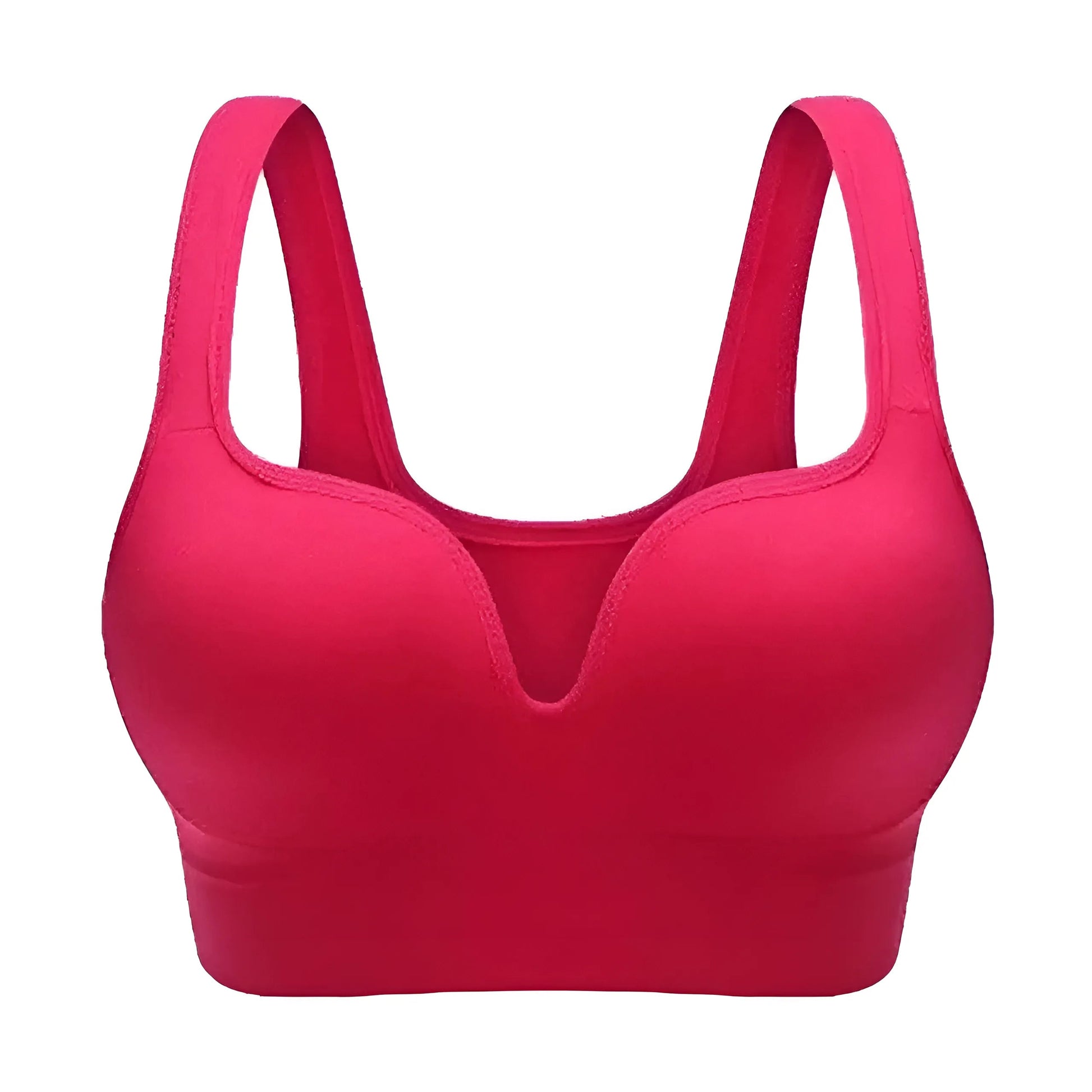 Red Classic Cut Sports Bra