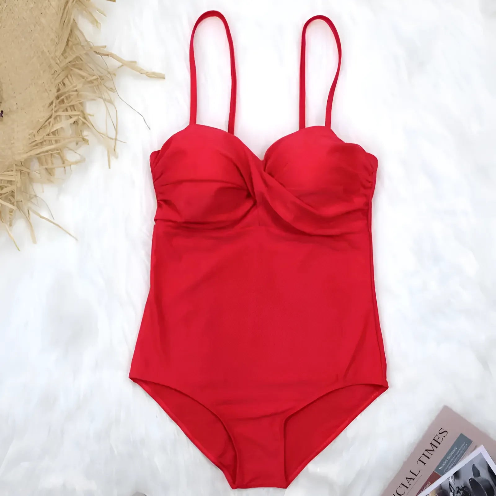 Red Classic One-Piece Swimsuit