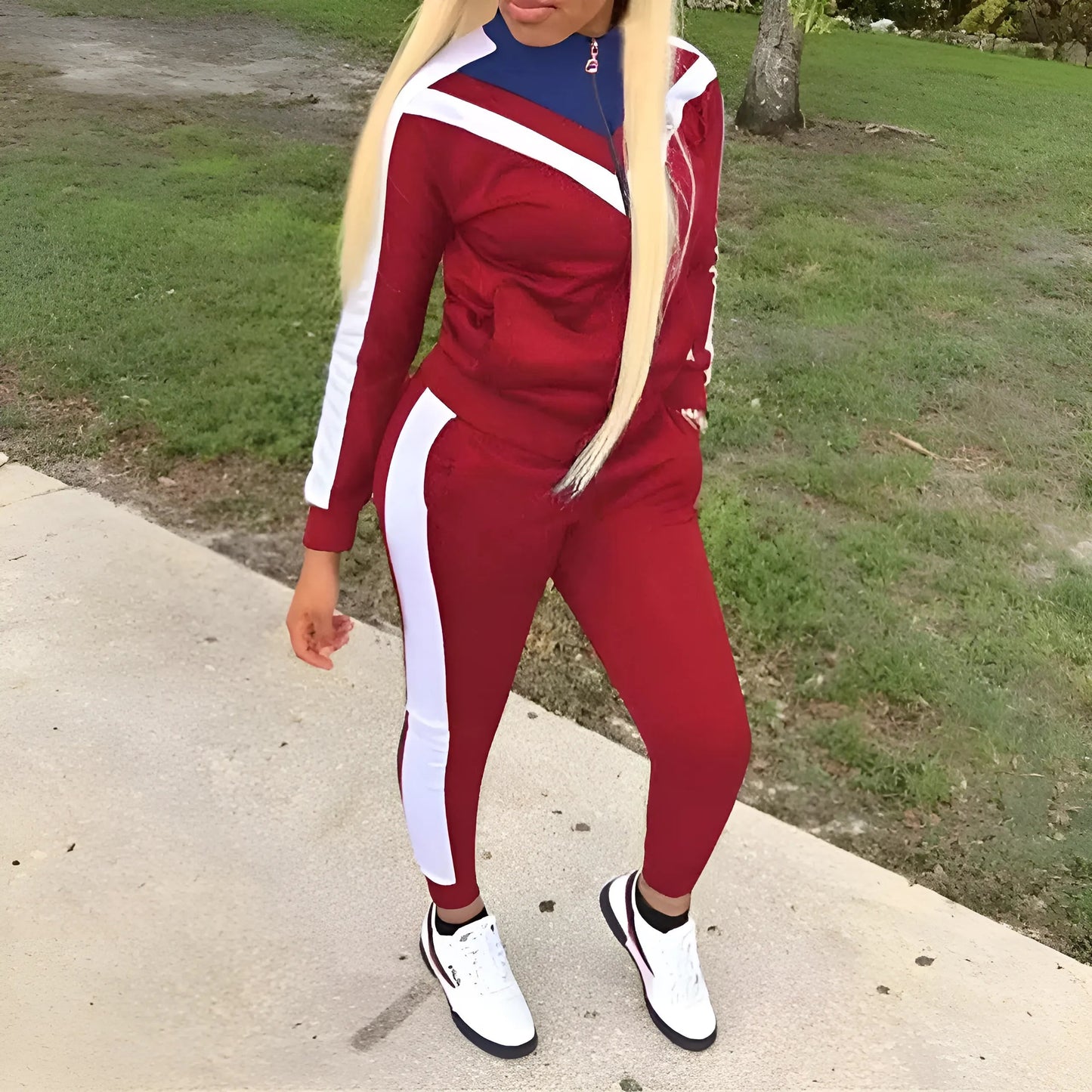 Red Classic Tracksuit Set