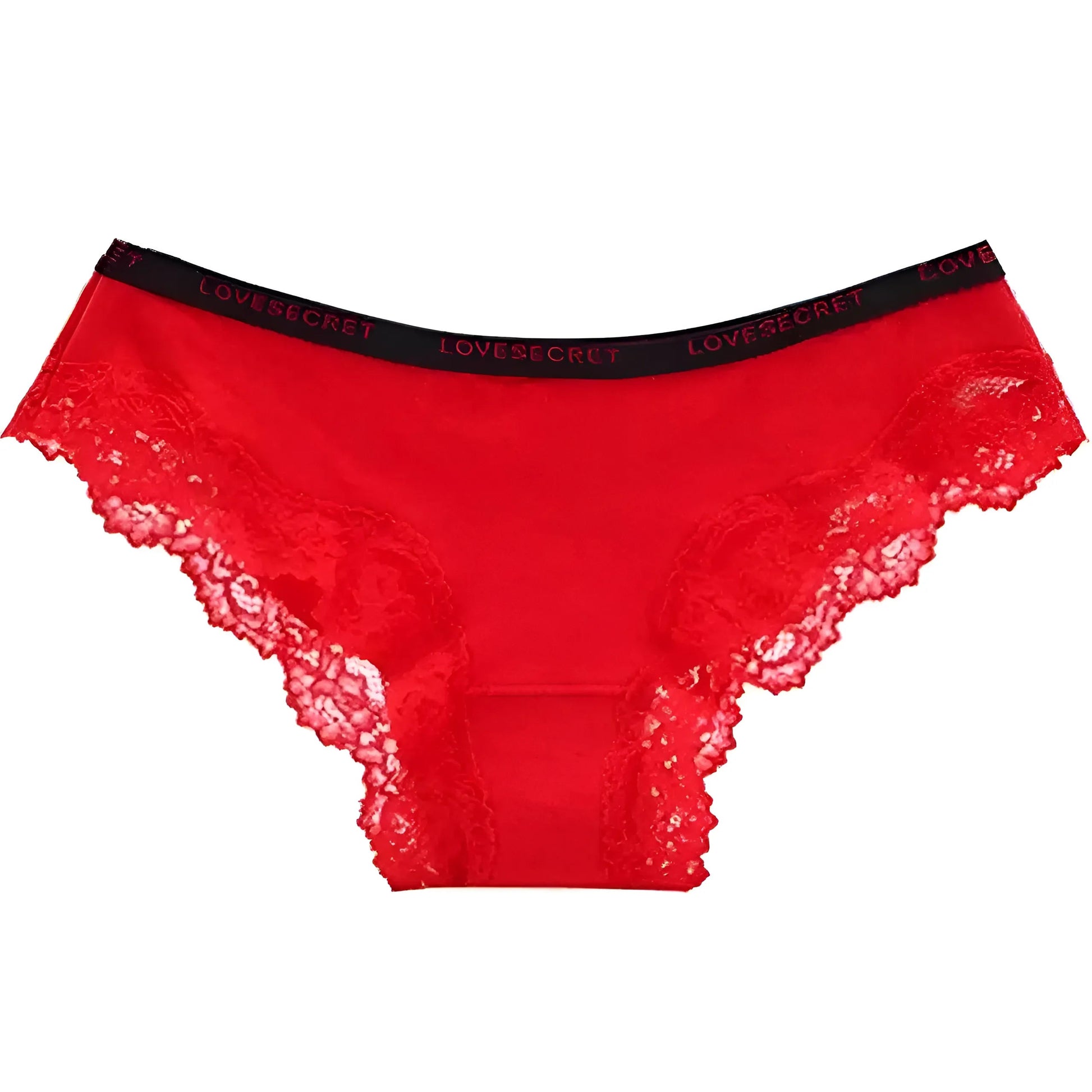 Red Elegant Lace Briefs