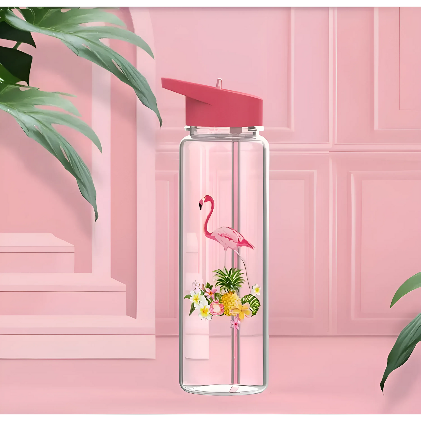 Red Flamingo Water Bottle