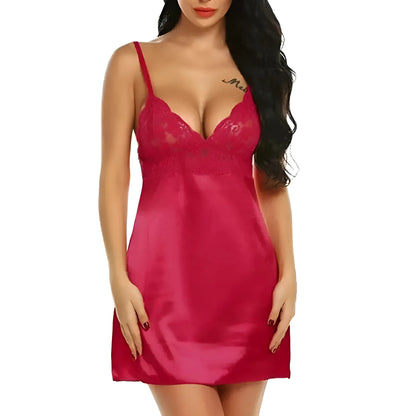 Red Lace Bust Nightdress