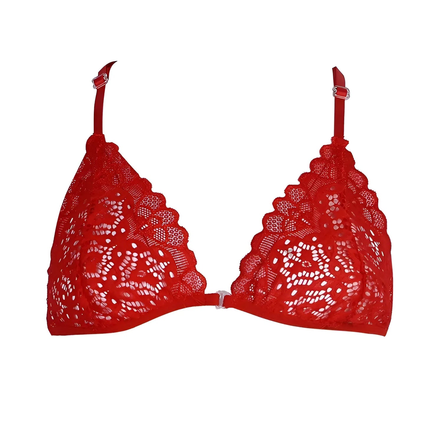 Red Lace Triangle Cup Bra