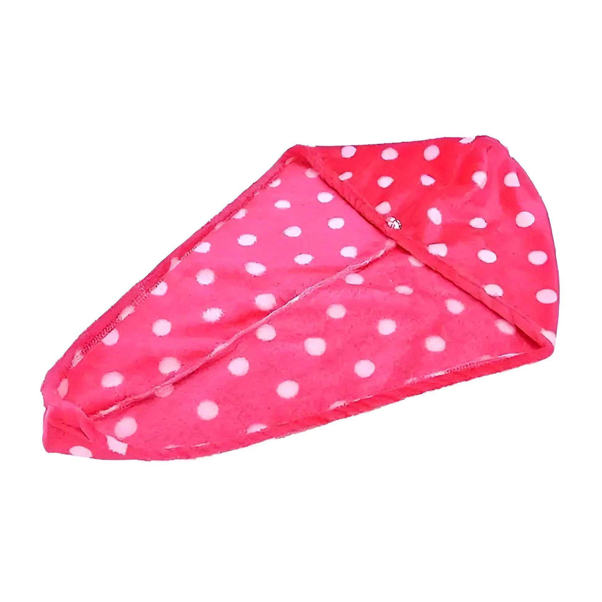 Red Polka Dot Hair Towel