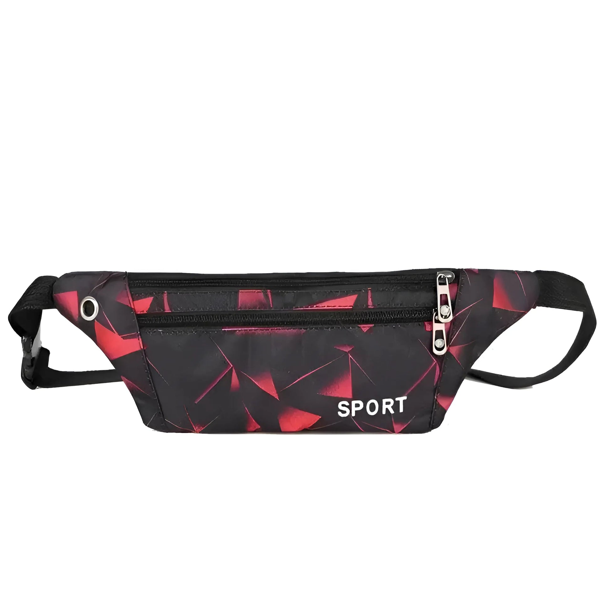 Red Running Waist Bag in Patterns