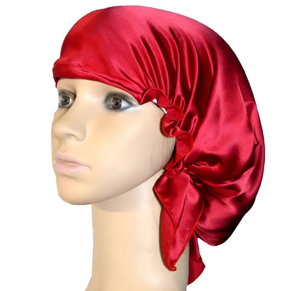 Red Satin Sleep Cap