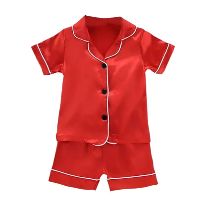 Red Silk Children's Pyjamas