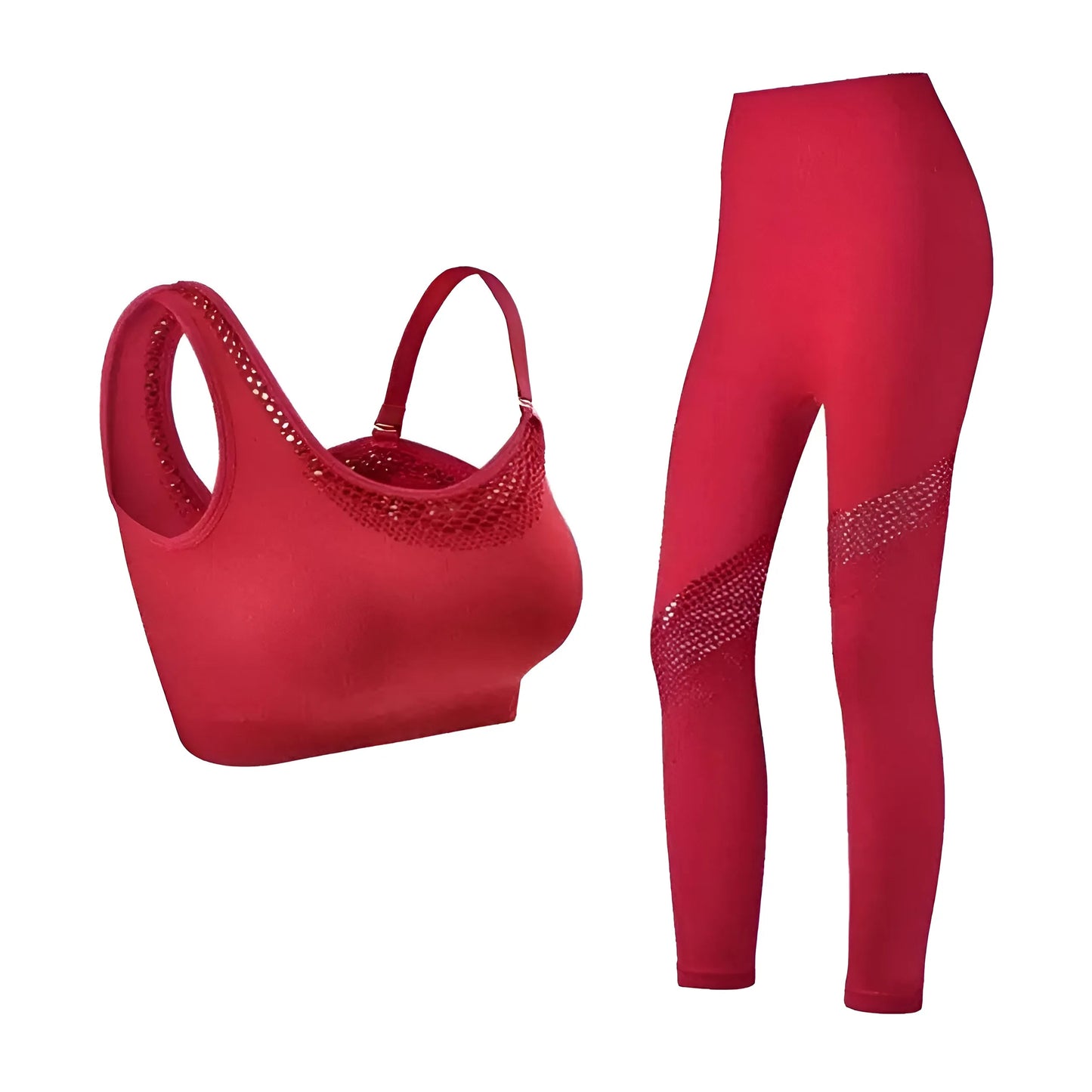 Red Slim Strap Sports Set