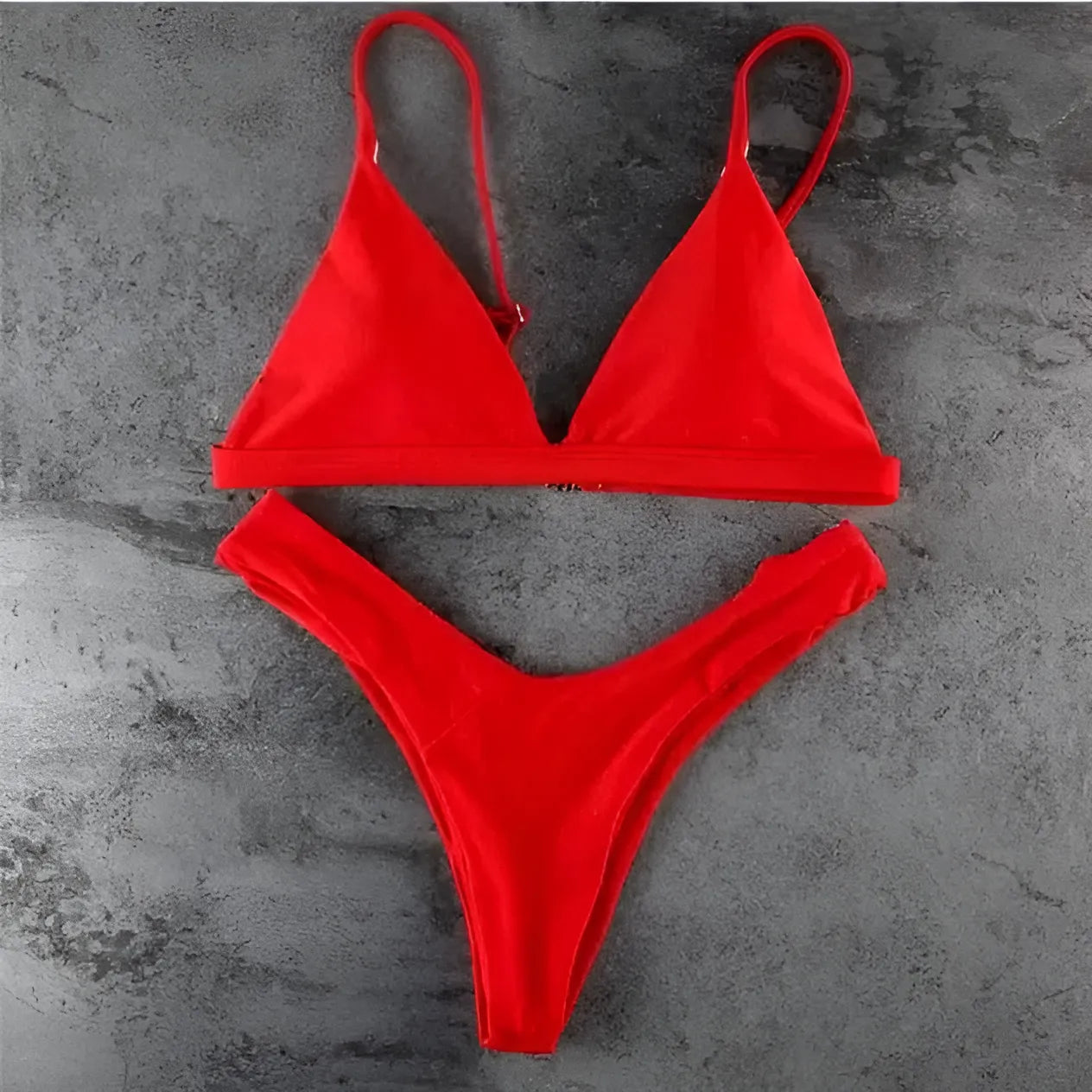 Red Two-Piece Swimsuit