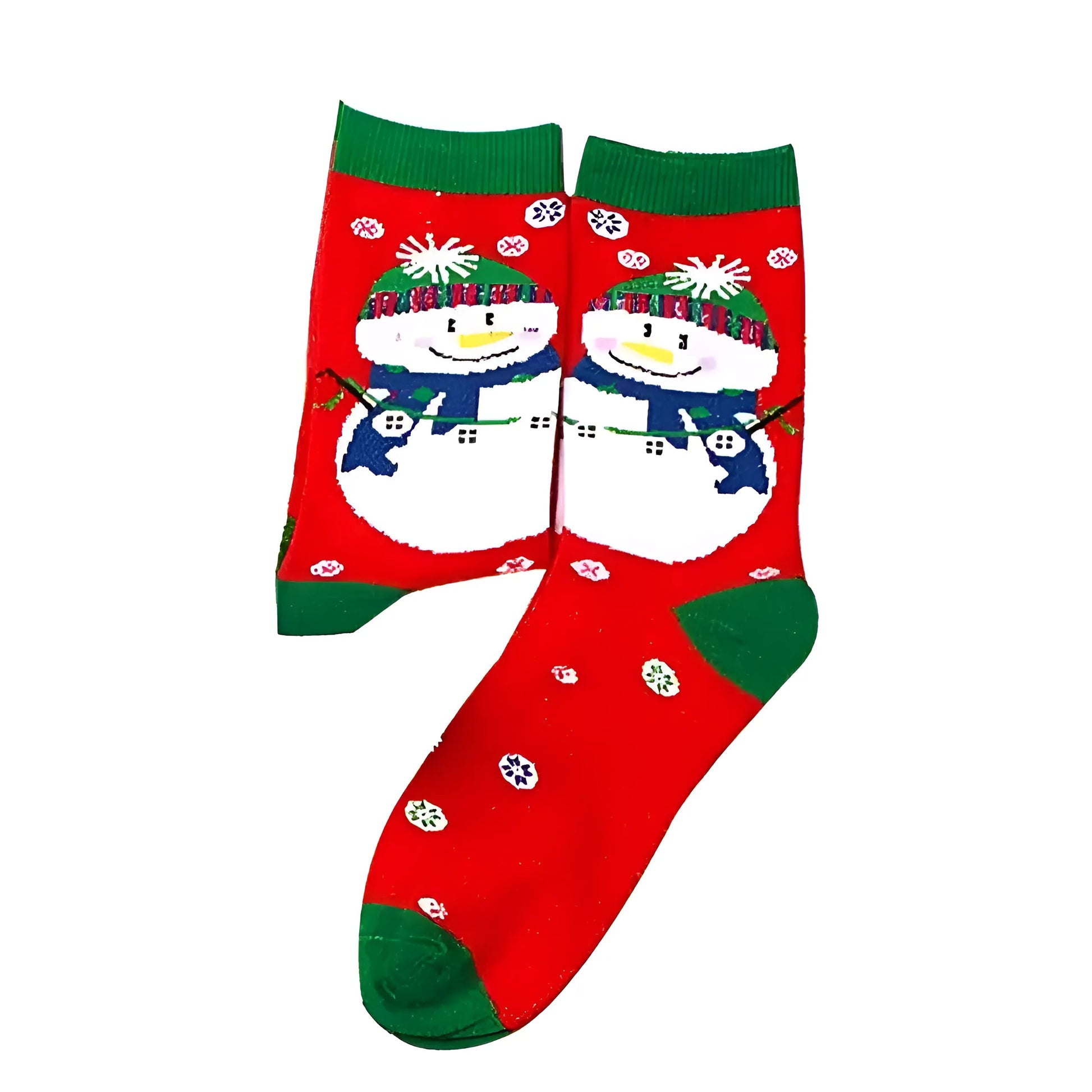 Red-White Long Christmas Patterned Socks