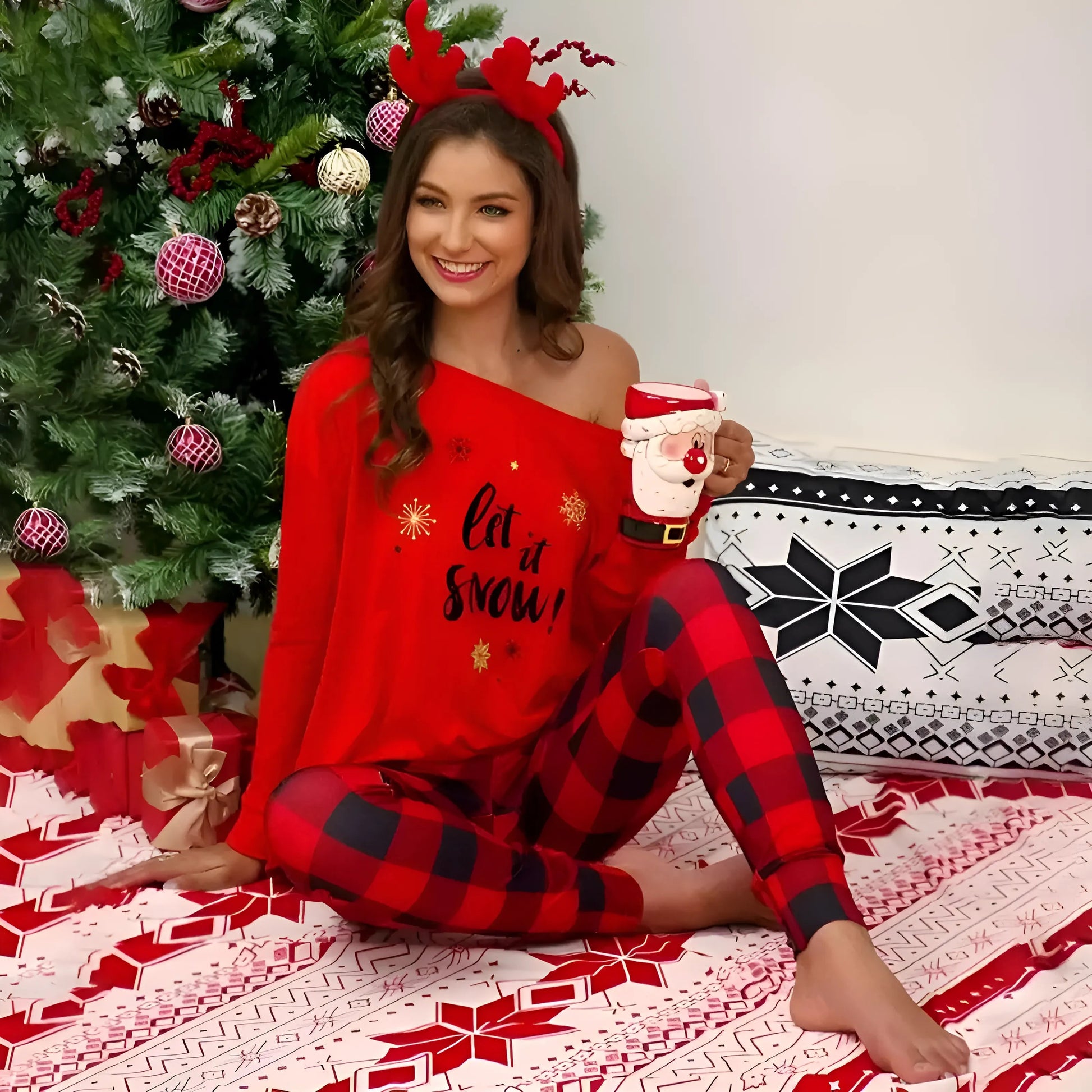 Red Women's Christmas Pyjamas