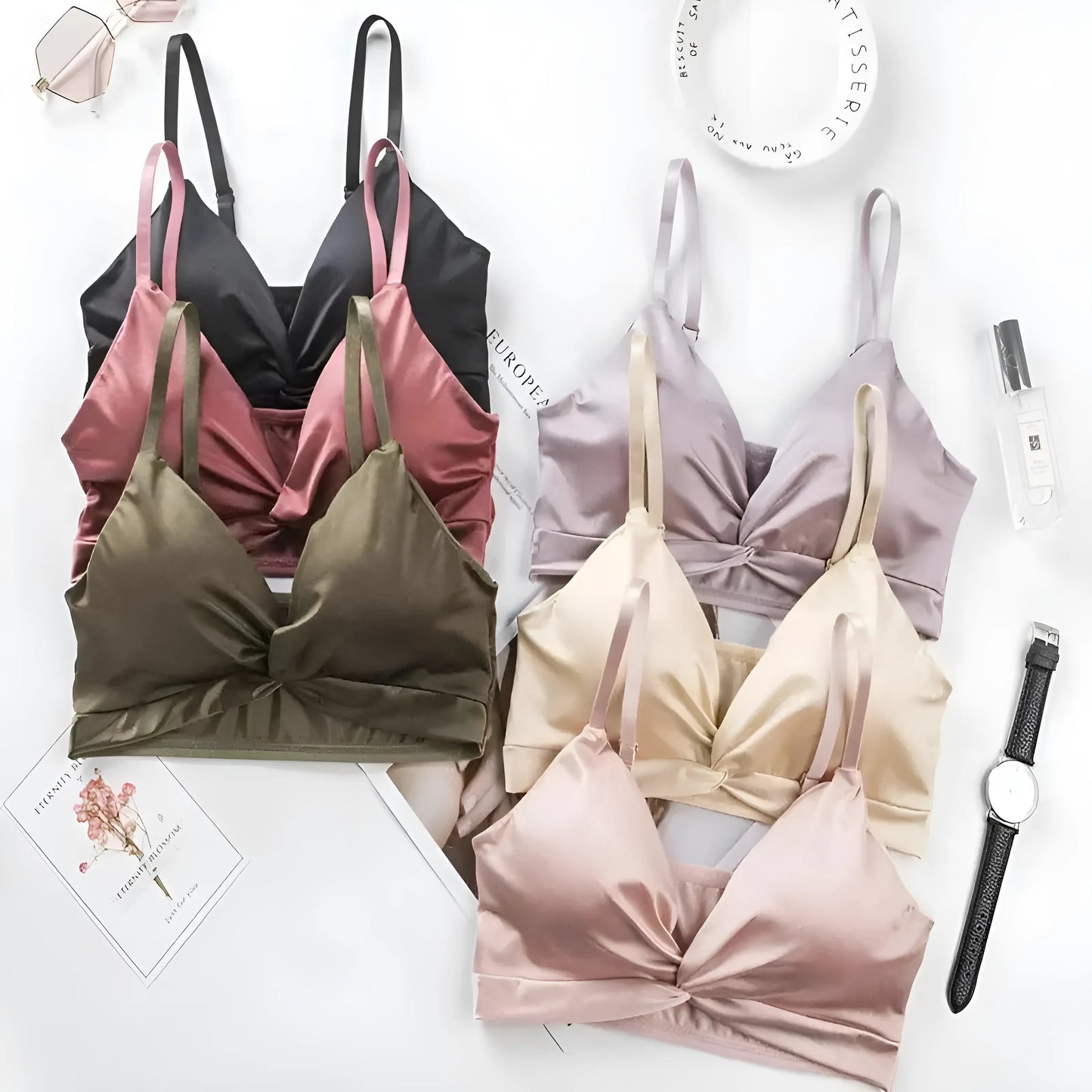  Satin Bralette Bra