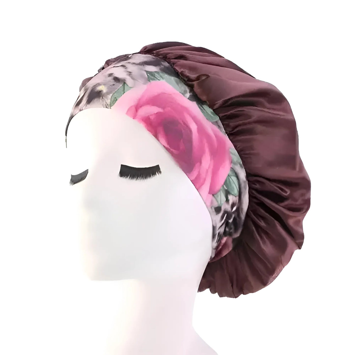  Satin Sleep Cap with Wide Elastic Band