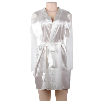 Lace Sleeve Robe in Plus Sizes