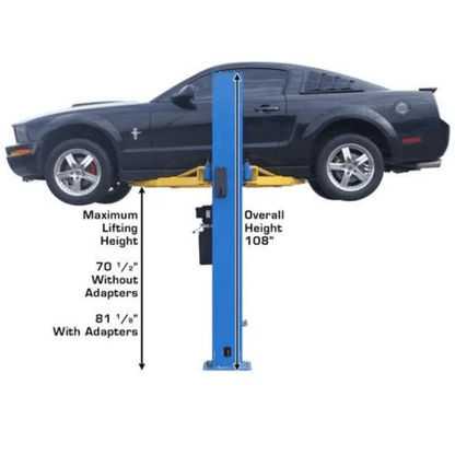 Atlas BP8000 8000 Lb. Capacity Low-Ceiling Baseplate 2-Post Car Lift