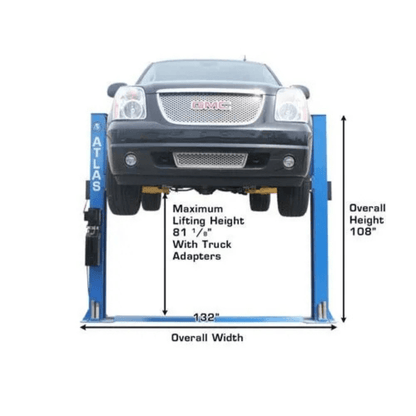 Atlas BP8000 8000 Lb. Capacity Low-Ceiling Baseplate 2-Post Car Lift
