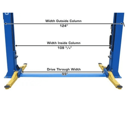 Atlas BP8000 8000 Lb. Capacity Low-Ceiling Baseplate 2-Post Car Lift