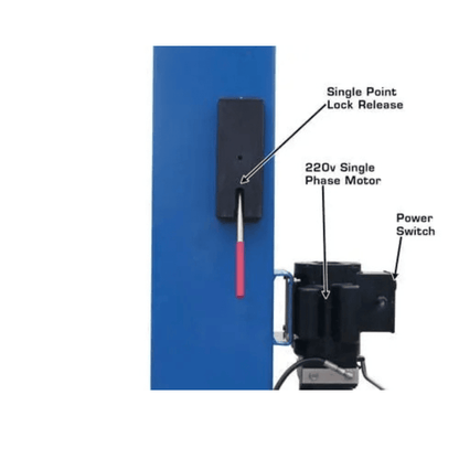 Atlas BP8000 8000 Lb. Capacity Low-Ceiling Baseplate 2-Post Car Lift