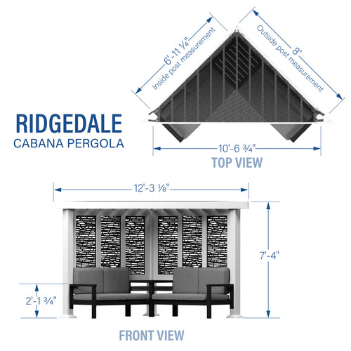 Backyard Discovery Ridgedale Steel Pergola with Built-in Seating