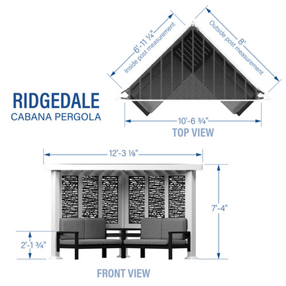 Backyard Discovery Ridgedale Steel Pergola with Built-in Seating