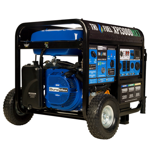 DuroMax XP13000HXT 13000-Watt Tri-Fuel Portable Generator with CO Alert