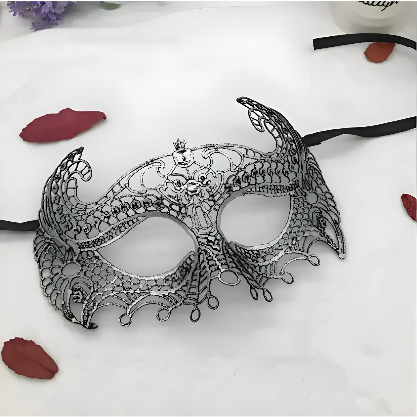 Silver Lace Mask