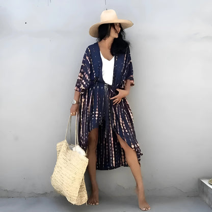  Striped Beach Kimono