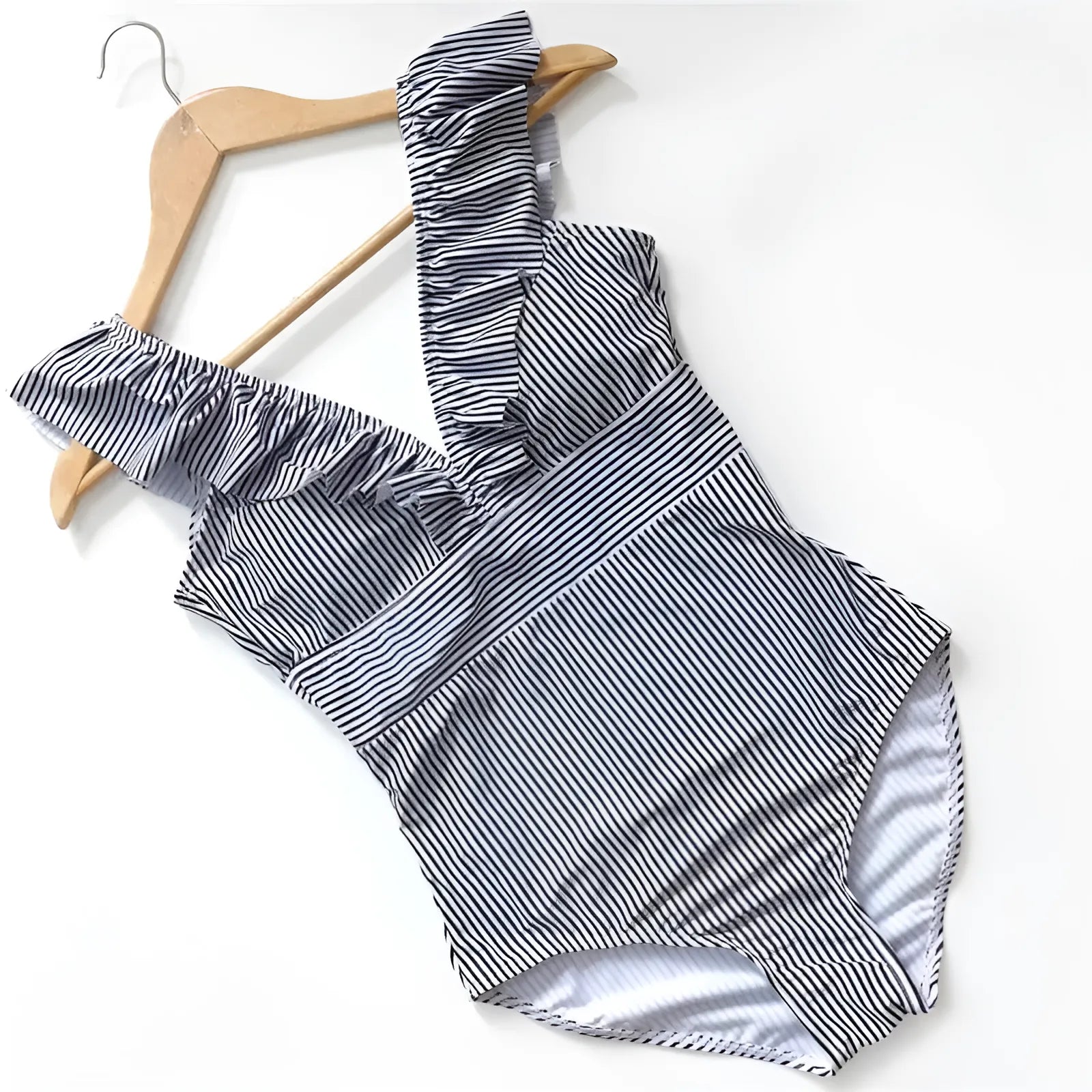  Striped One-Piece Swimsuit