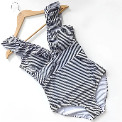  Striped One-Piece Swimsuit